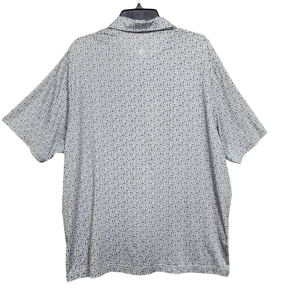 Cremieux Performance Polo XL Tool Print Dad Shirt Handyman Gray - Picture 2 of 7